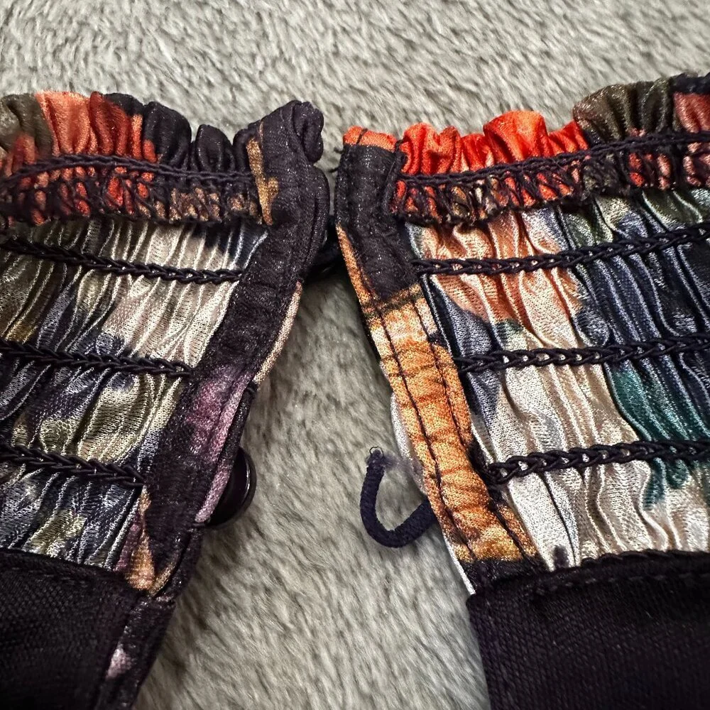 Chico's Crinkle Long Sleeve Floral Blouse Shirt Women's 3 XL - Picture 4 of 8